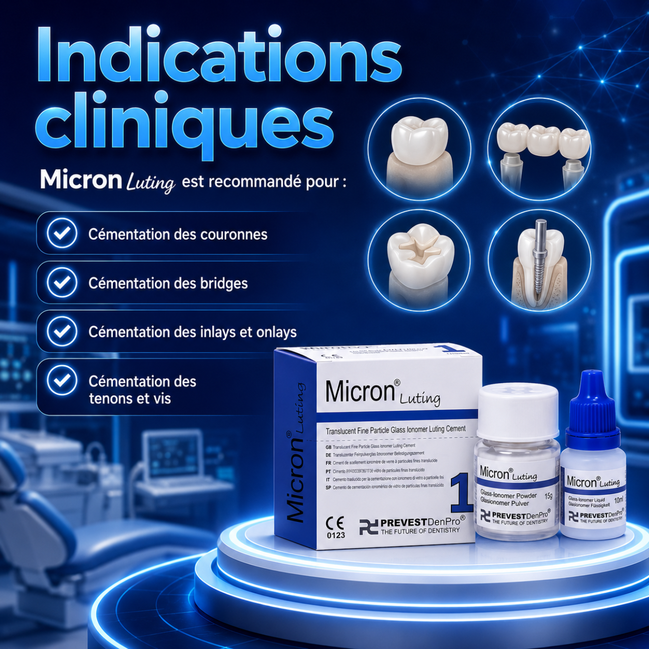 Micron Luting – Ciment verre-ionomère de scellement professionnel