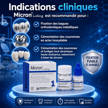 Micron Luting – Ciment verre-ionomère de scellement professionnel